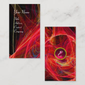 光子熱狂するモノグラム宝石レッドピンク 名刺 (正面/裏面)