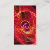 光子熱狂するモノグラム宝石レッドピンク 名刺 (裏面)