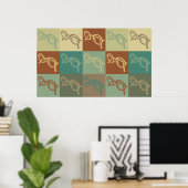 光学アポップ・アートのート ポスター (ホームオフィス)