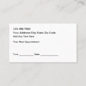 光学テーマのビジネスアポイントメントカード 名刺 (裏面)