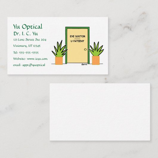 光学フォトメトリックカートゥーンアポイントメント 名刺 (正面/裏面)