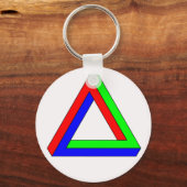 光学三角形の錯覚キーチェーン キーホルダー (正面)