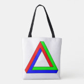 光学三角形の錯覚トートバッグ トートバッグ (裏面)