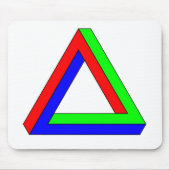 光学三角形の錯覚マウスマット マウスパッド (正面)