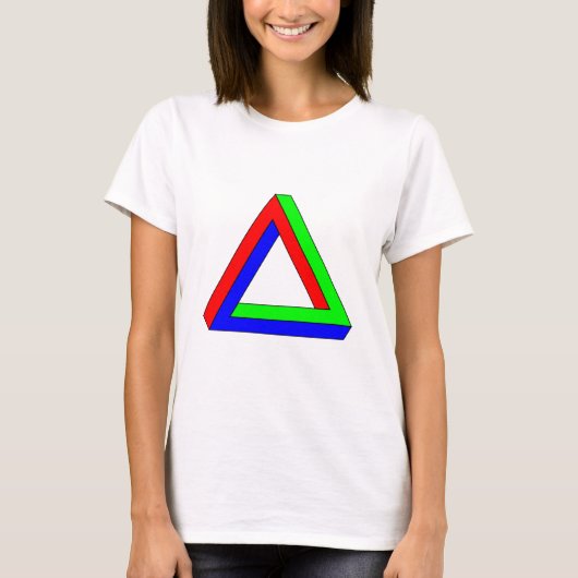 光学三角形の錯覚 Tシャツ (正面)