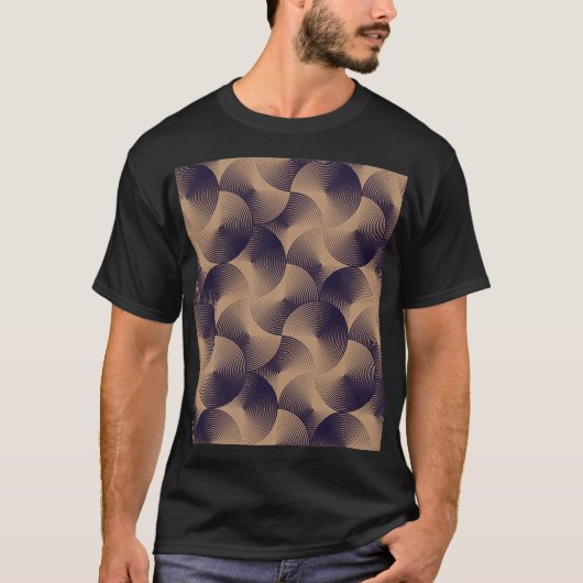 光学円イリュージョン:幾何学的シームレス。 Tシャツ (正面)