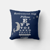 光学図表の退職の枕海軍 クッション (正面)