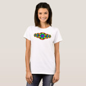 光学幻想虹の女性のライトシャツ Tシャツ (正面フル)