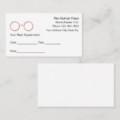 光学式アイドクターアポイントメントカード 予約カード (正面/裏面)