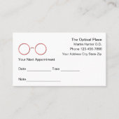 光学式アイドクターアポイントメントカード 予約カード (正面)
