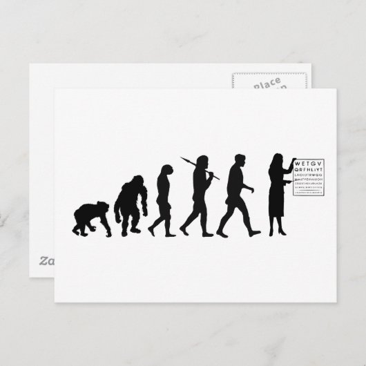 光学式眼科医の進化アイチャート ポストカード (正面/裏面)