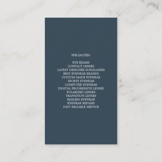 光学式眼科医名刺 名刺 (裏面)