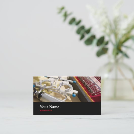 光学技術者検眼法 名刺 (スタンド正面)