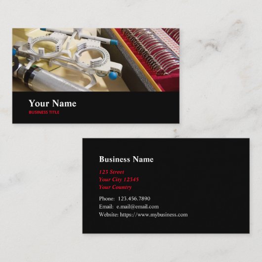 光学技術者検眼法 名刺 (正面/裏面)