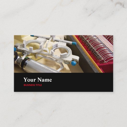 光学技術者検眼法 名刺 (正面)