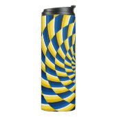 光学的な動き錯覚ヴィンテージの背景。イエロー タンブラー (回転左)