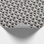 光学的な錯覚シックな黒と白の幾何学的 ラッピングペーパー (角)