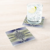 光学的な錯覚フラクカラフルタル ガラスコースター (アングル)