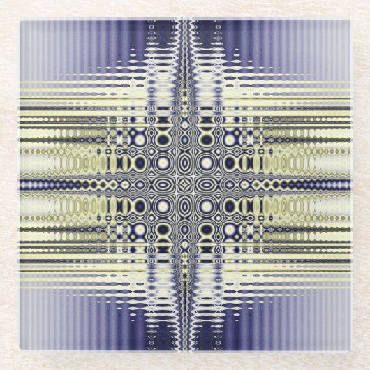 光学的な錯覚フラクカラフルタル ガラスコースター (正面)