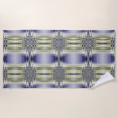 光学的錯覚フラクタルパターン ビーチタオル (正面)