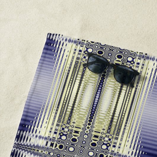 光学的錯覚フラクタルパターン ビーチタオル (インサイチュ)