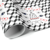 光学眼図眼科医オプティシアンパターン ラッピングペーパー (ロールコーナー)