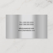光学眼鏡モダン銀金属 名刺 (裏面)
