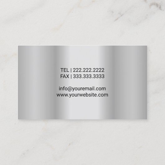 光学眼鏡モダン銀金属 名刺 (裏面)