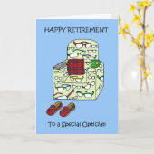 光学者への退職おめでとう カード (黄色い花)