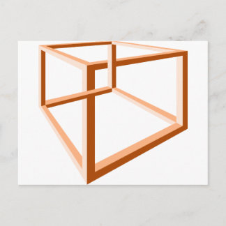 光学錯視不可能な3D図形 ポストカード