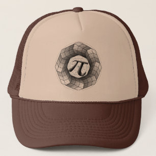 光学錯視幾何学PiシンボルπトラックHat キャップ