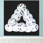 光学錯覚のサイコロ ストレッチ キャンバスプリント (インサイチュ (ウッドフロア))