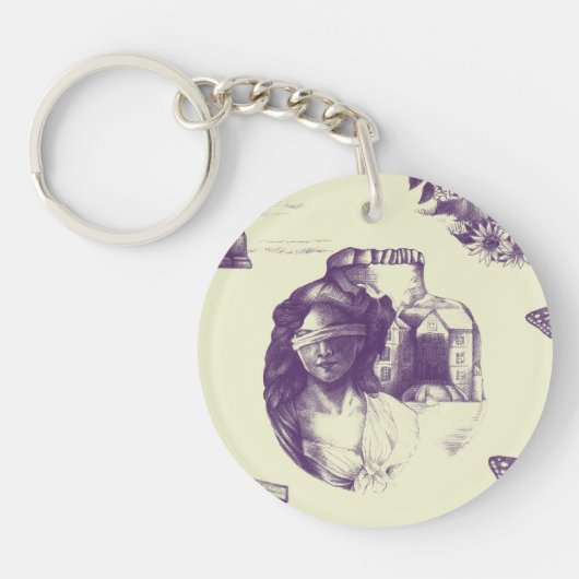 光学錯覚アクリルキーチェーン キーホルダー (正面)