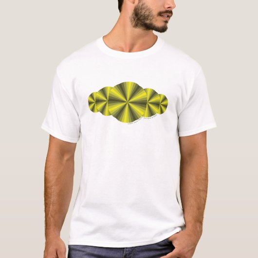光学錯覚イエローメンズライトシャツ Tシャツ (正面)