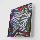 光学錯覚ウォールクロック スクエア壁時計 (傾斜)