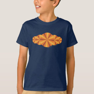 光学錯覚オレンジキッドとベビーダークシャツ Tシャツ