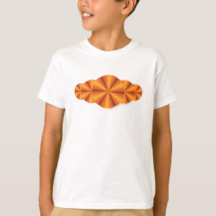 光学錯覚オレンジキッドとベビーライトシャツ Tシャツ