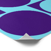 光学錯覚カフェ壁効果サークルブルー ポスター (角)