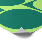 光学錯覚カフェ壁効果サークル緑 ポスター (角)