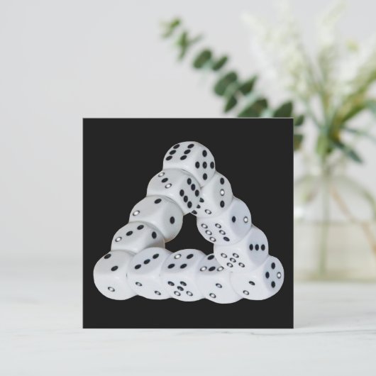 光学錯覚サイコロフラットカード (スタンド正面)