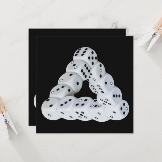 光学錯覚サイコロ カード (正面/裏面インサイチュ)