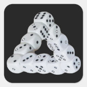 光学錯覚サイコロ スクエアシール (正面)