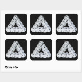 光学錯覚サイコロ スクエアシール (シート)