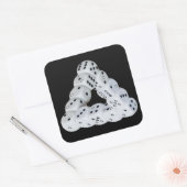 光学錯覚サイコロ スクエアシール (封筒)