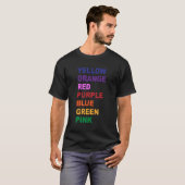 光学錯覚シャツ – レインボーシャツ Tシャツ (正面フル)