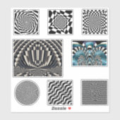 光学錯覚ステッカーのセット シール (シート)