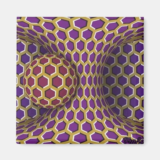 光学錯覚トリックスケッチ回転旋回 マグネット (正面)