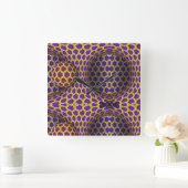 光学錯覚トリック回転旋回時間 スクエア壁時計 (ホーム)