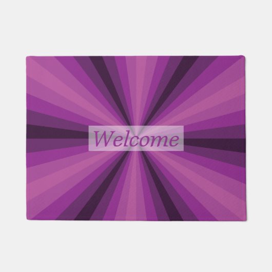 光学錯覚パープルフォーマット ドアマット (正面)