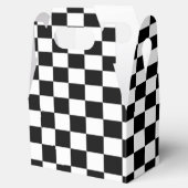 光学錯覚ブラックとホワイト市松模様にの フェイバーボックス (オープン)